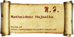 Matheidesz Hajnalka névjegykártya